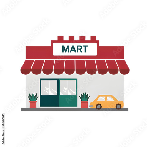 shop window with sale sign Mart 