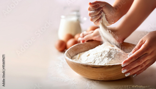 happy family funny kids bake cookies in kitchen 