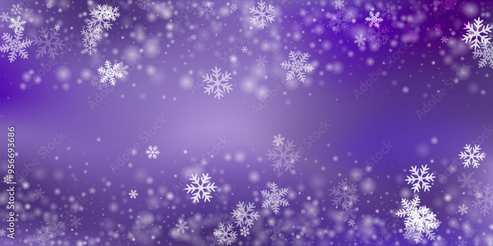 Festive heavy snow flakes pattern. Winter fleck ice granules. Snowfall sky white purple design. Blurred snowflakes december texture. Snow nature scenery. Festive heavy snow flakes pattern. Winter fleck ice granules. Snowfall sky white purple design. Blurred snowflakes december texture. Snow nature scenery.