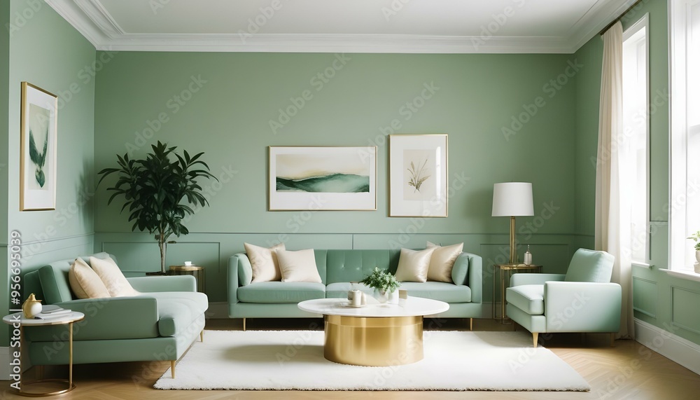 Photo interior modern design room 3d illustration Photo interior modern design room 3d illustration