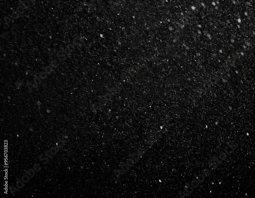 Nocturnal Snowfall: Textured White Grain and Dust Against Black"rain drops on black background, space star night sky stars galaxy universe black dark light astronomy abstract