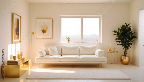 Photo interior modern design room 3d illustration