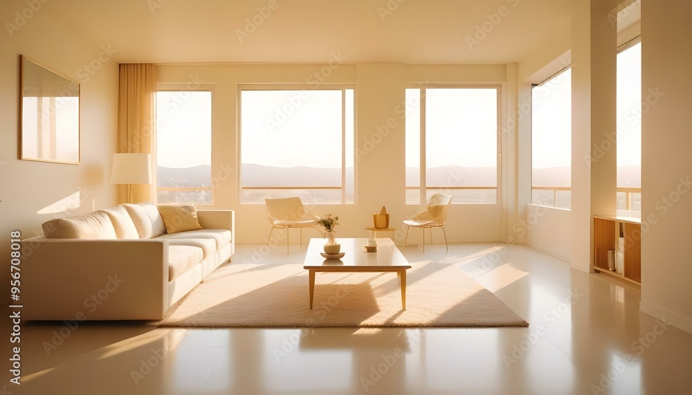 Photo interior modern design room 3d illustration Photo interior modern design room 3d illustration
