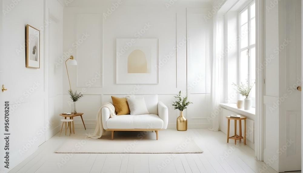 Photo interior modern design room 3d illustration Photo interior modern design room 3d illustration