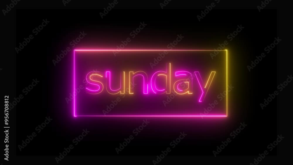 Friday, saturday, sunday. Weekend Text Animation. Neon Glowing Animation on Black Background. 4K Motion Graphic Friday, saturday, sunday. Weekend Text Animation. Neon Glowing Animation on Black Background. 4K Motion Graphic
