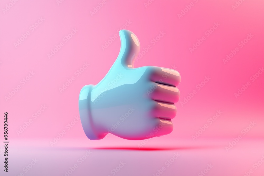 A thumb up icon on a clean background A thumb up icon on a clean background