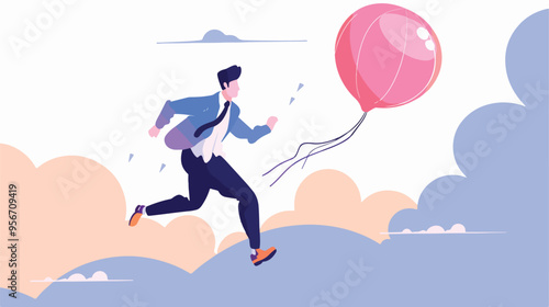 Man Runs After Air Balloon Businessman Dreams