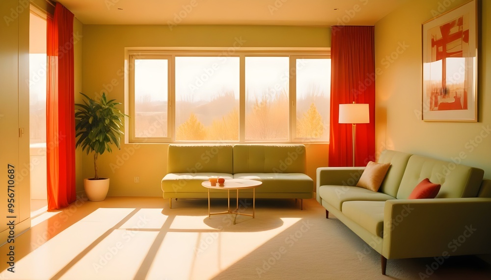 Fototapeta premium Photo interior modern design room 3d illustration