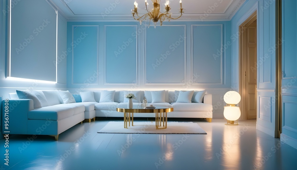 Photo interior modern design room 3d illustration