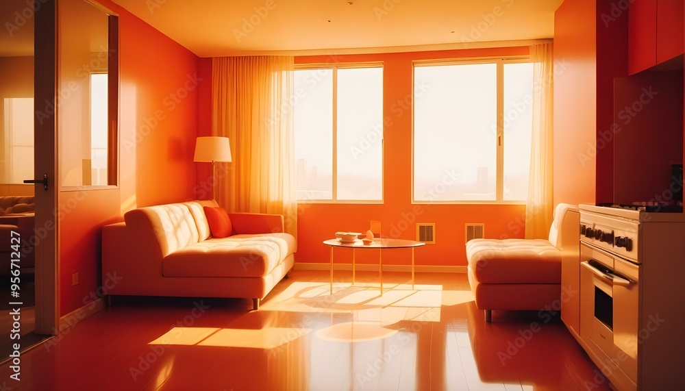 Photo interior modern design room 3d illustration Photo interior modern design room 3d illustration
