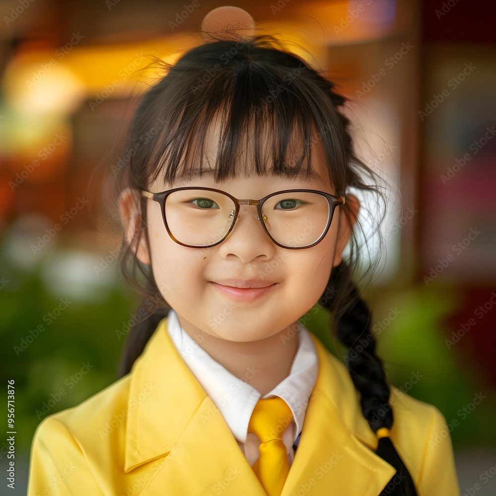 school girl portrait on a blurred background school girl portrait on a blurred background