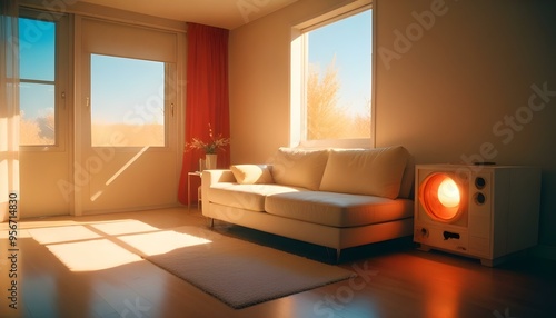 Photo interior modern design room 3d illustration