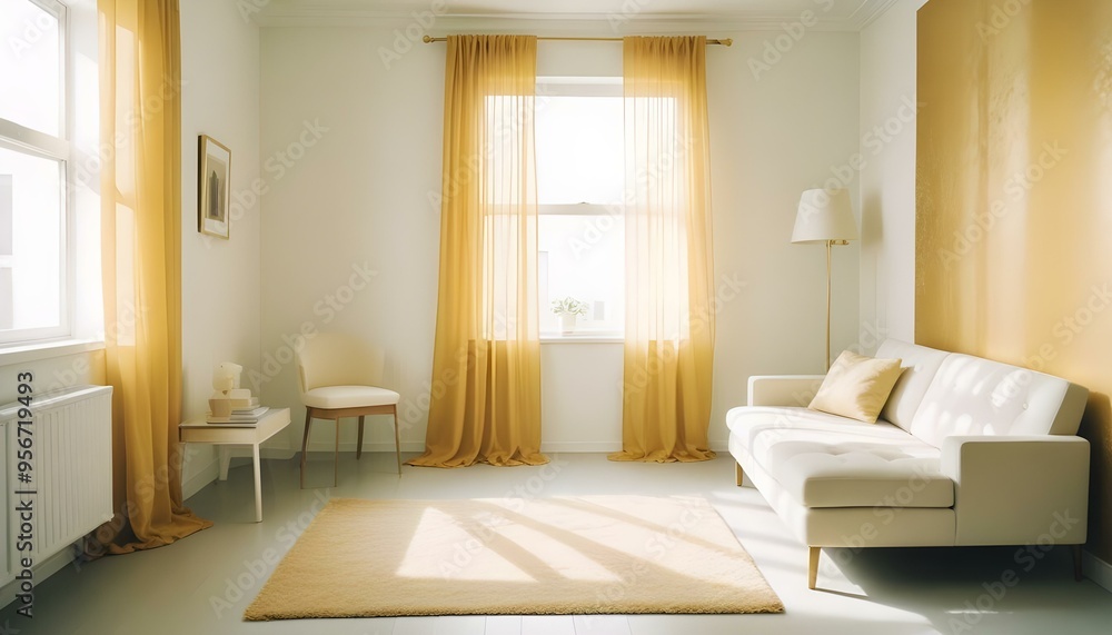 Fototapeta premium Photo interior modern design room 3d illustration