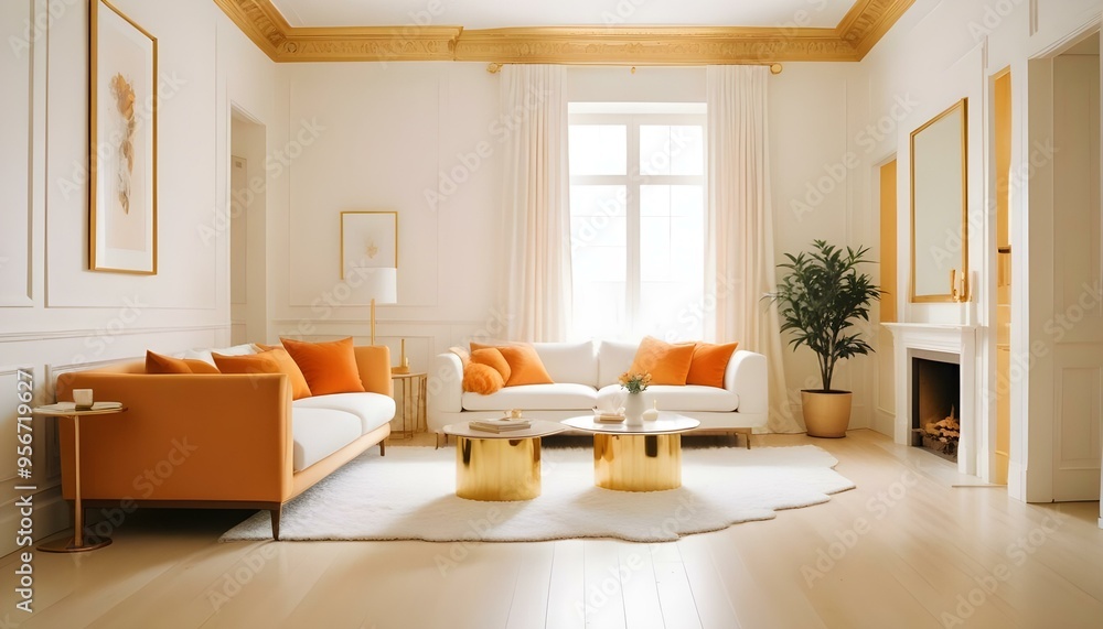 Fototapeta premium Photo interior modern design room 3d illustration