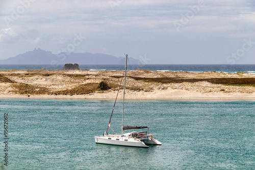 Velero en la Bahia de Mangawhai Harbour