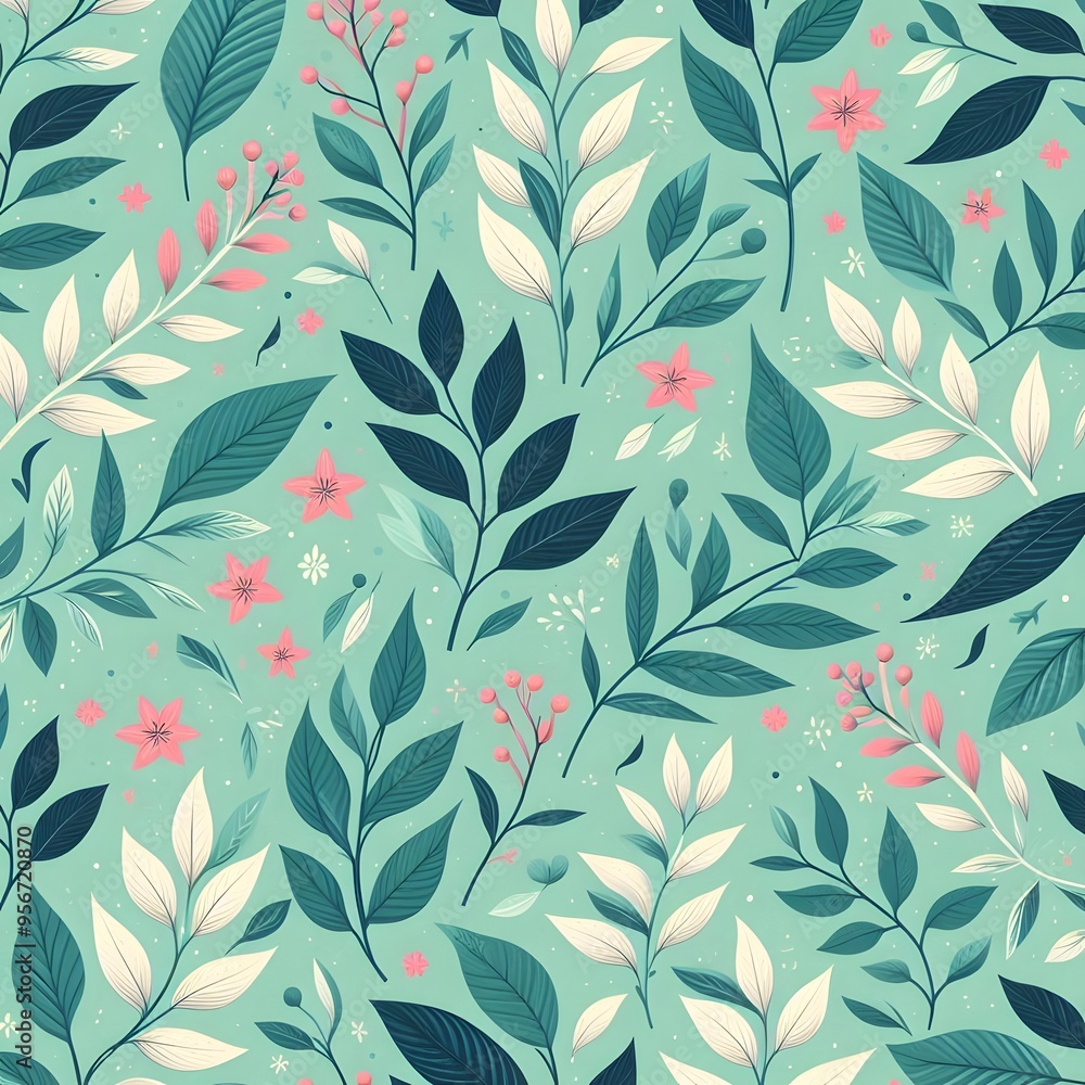 Floral seamless pattern with flowers and leaves Decorative vector pattern abstract background Floral seamless pattern with flowers and leaves Decorative vector pattern abstract background