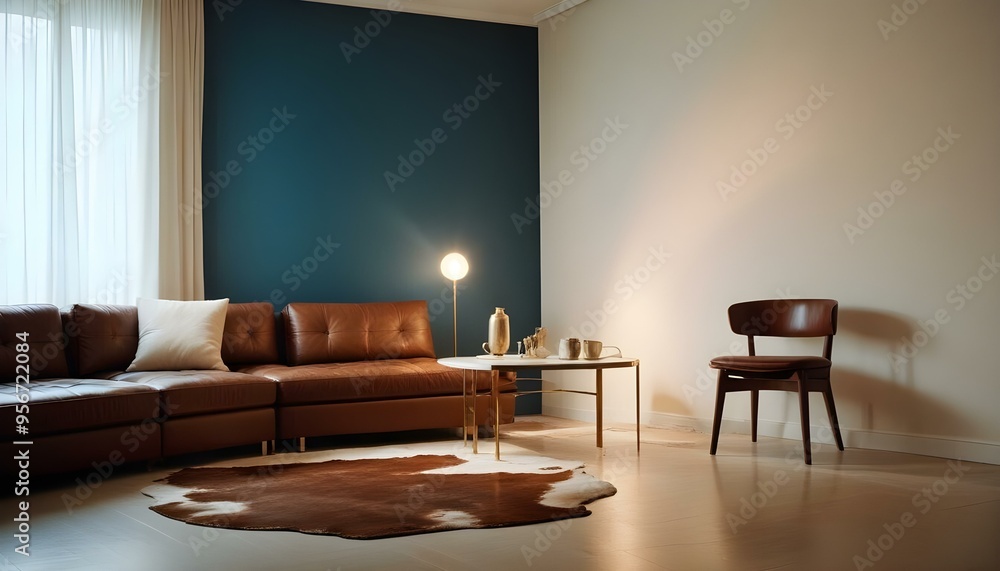 Photo interior modern design room 3d illustration Photo interior modern design room 3d illustration