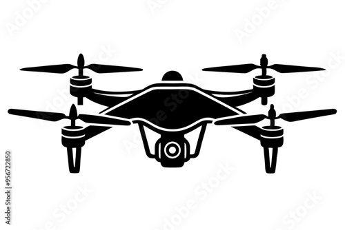 a dron  silhuette vector illustration
