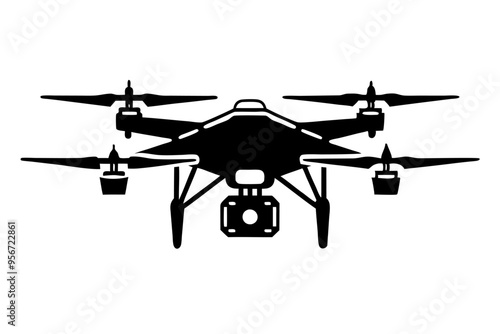 a dron  silhuette vector illustration