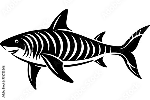 shark silhuette vector illustration