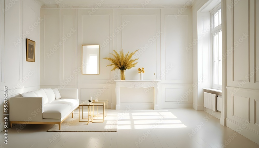 Photo interior modern design room 3d illustration Photo interior modern design room 3d illustration