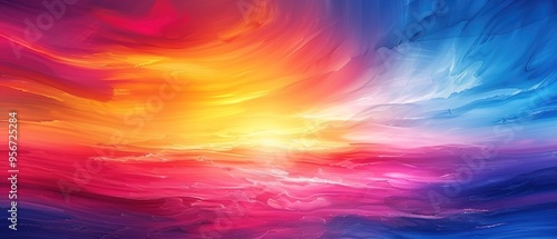 Abstract background the vibrant colors of a tropical sunset paint the sky