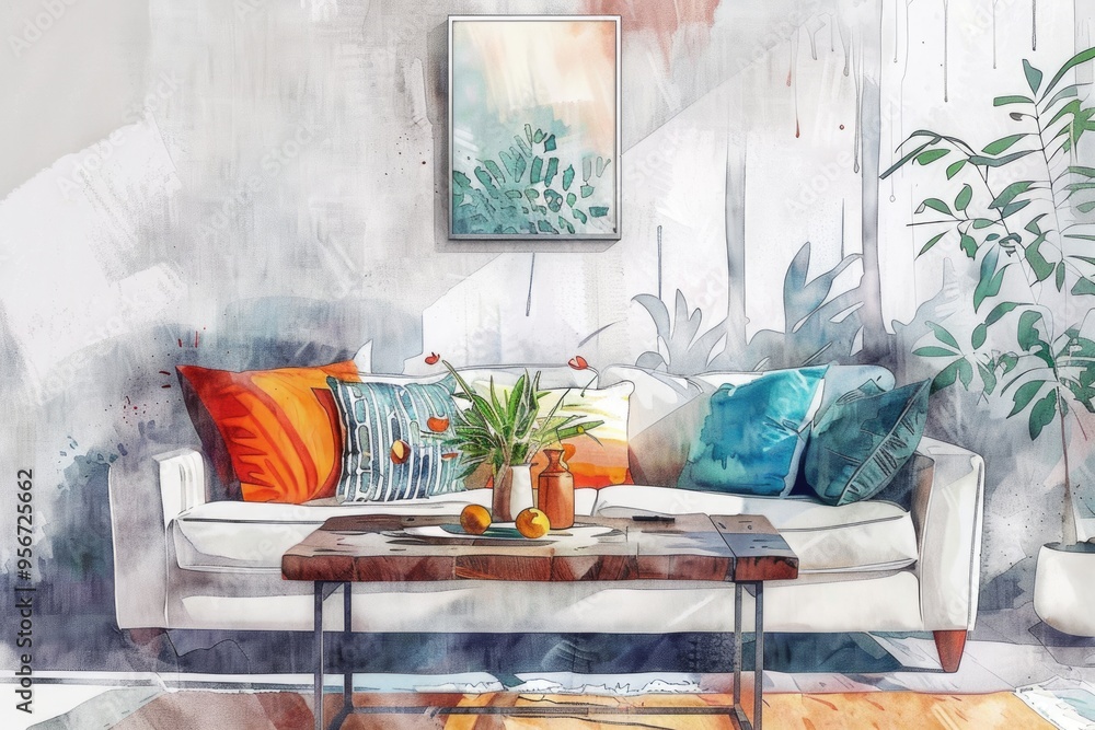 Fotografie Cozy Living Room