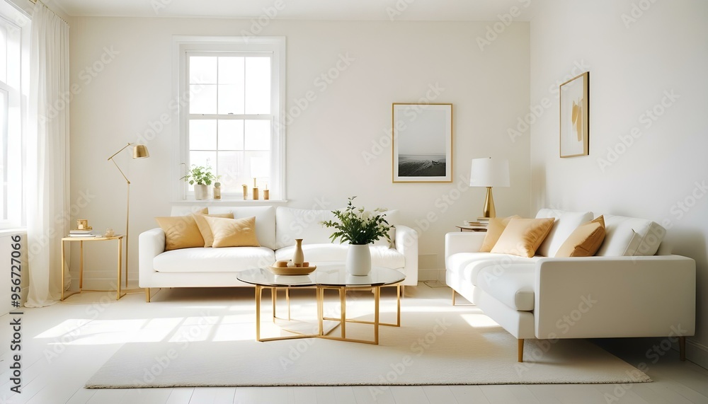 Fototapeta premium Photo interior modern design room 3d illustration