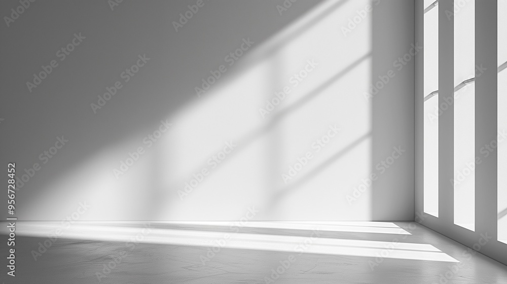 Minimalist Abstract White Background with Soft Shadows and Light Reflections, Ideal for Product Display or Advertising Backdrop in a Studio Setting Minimalist Abstract White Background with Soft Shadows and Light Reflections, Ideal for Product Display or Advertising Backdrop in a Studio Setting