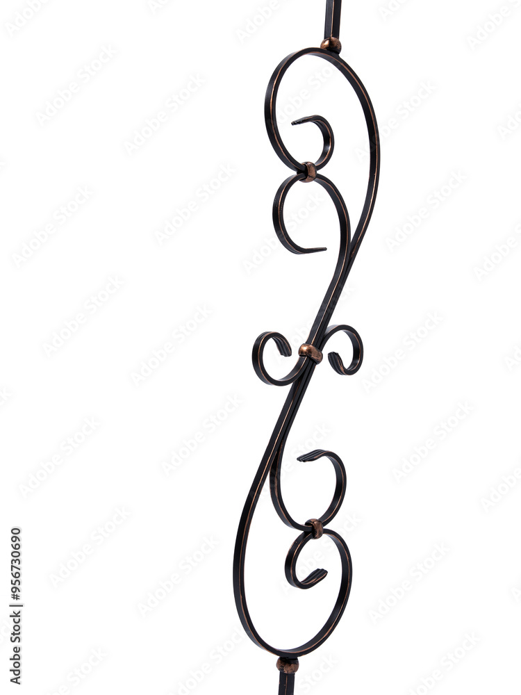 metal decorative parts of the stairs of shaped forging on metal metal decorative parts of the stairs of shaped forging on metal