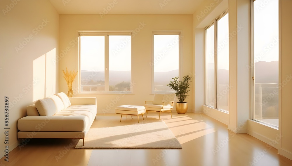 Photo interior modern design room 3d illustration Photo interior modern design room 3d illustration