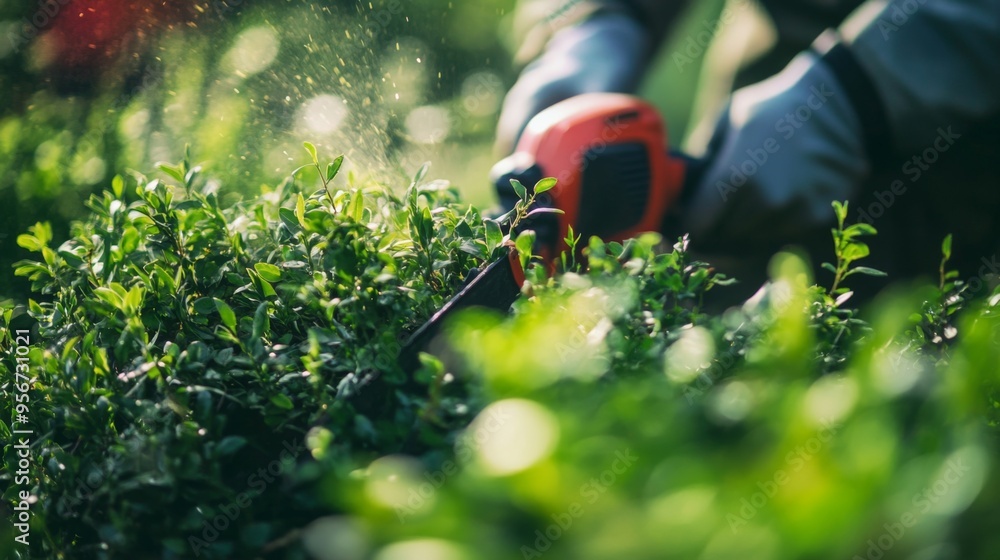 Gardening with Hedge Trimmer Gardening with Hedge Trimmer