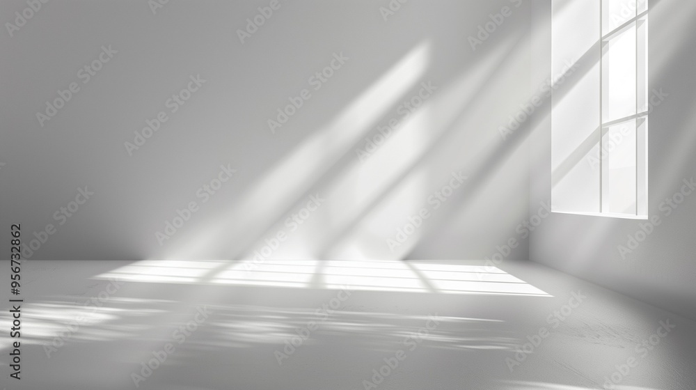 Minimalist Abstract White Background with Soft Shadows and Light Reflections, Ideal for Product Display or Advertising Backdrop in a Studio Setting. Minimalist Abstract White Background with Soft Shadows and Light Reflections, Ideal for Product Display or Advertising Backdrop in a Studio Setting.