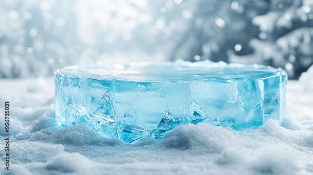 Ice Platform in Winter Landscape. Ice Platform in Winter Landscape.