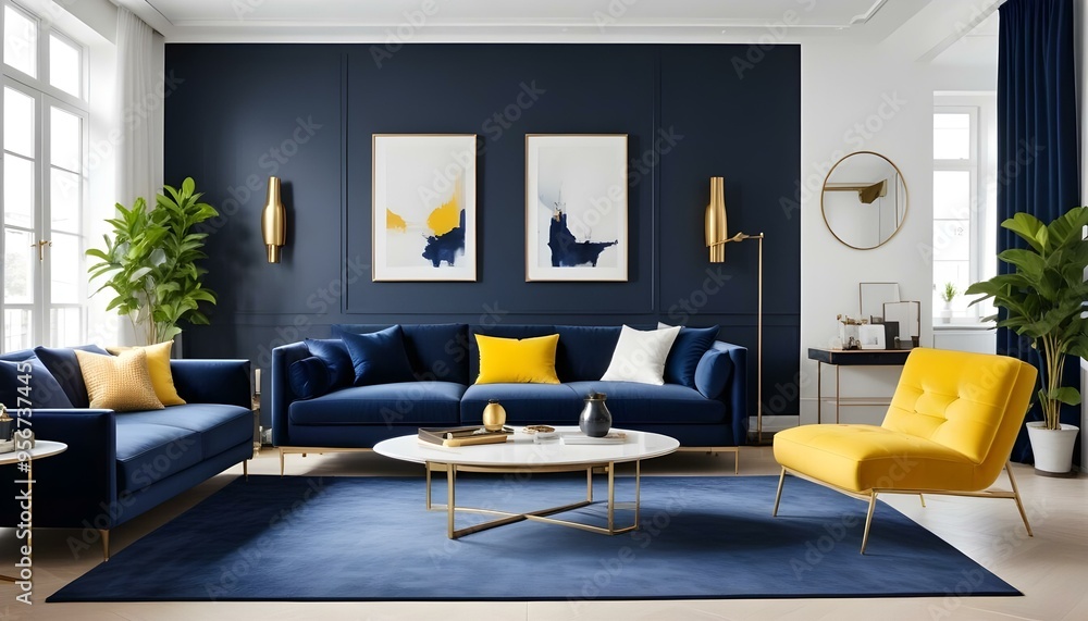 Photo interior modern design room 3d illustration Photo interior modern design room 3d illustration