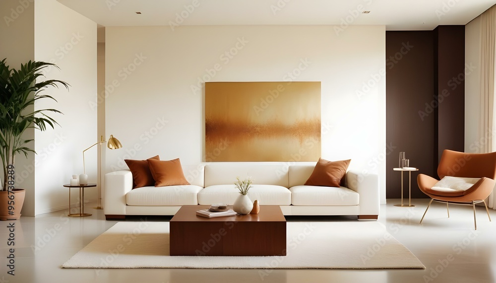 Fototapeta premium Photo interior modern design room 3d illustration