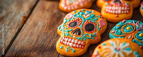 Vibrant Sugar Skull Cookies...