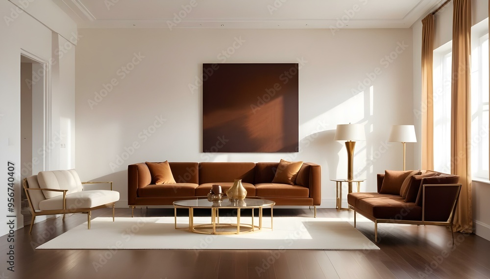 Fototapeta premium Photo interior modern design room 3d illustration