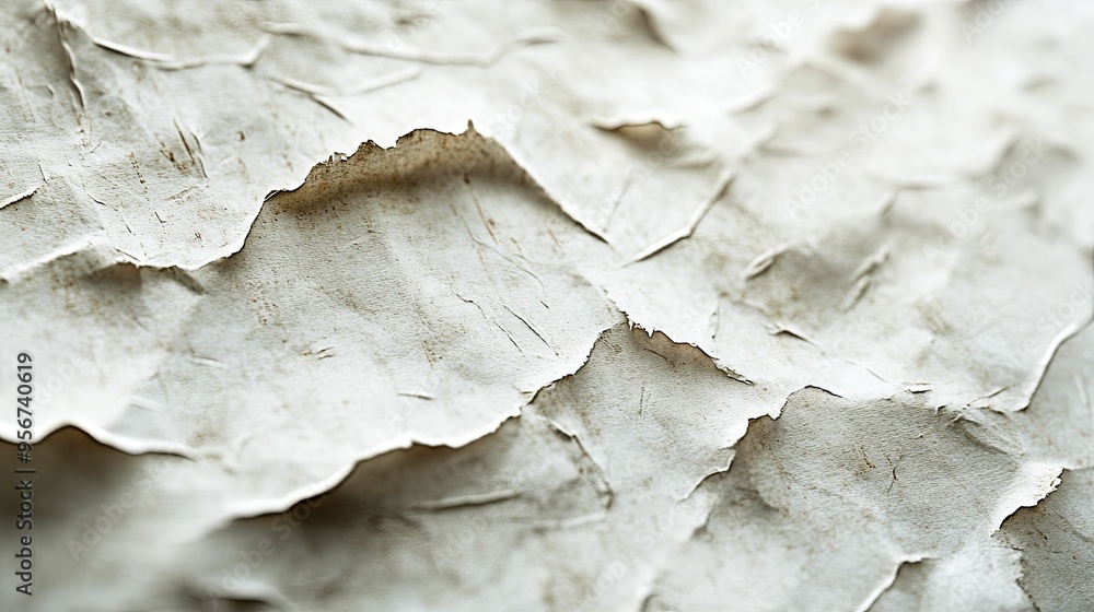 Close-Up of Cracked and Peeling White Paint on a Surface Close-Up of Cracked and Peeling White Paint on a Surface