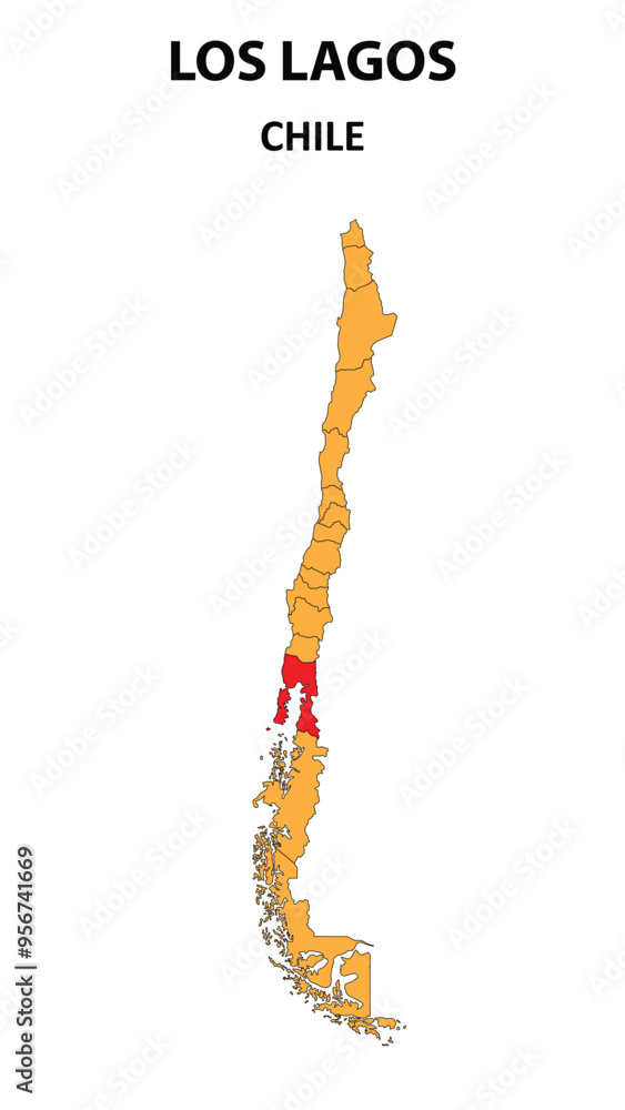 los-lagos-map-is-highlighted-on-the-chile-map-with-detailed-state-and