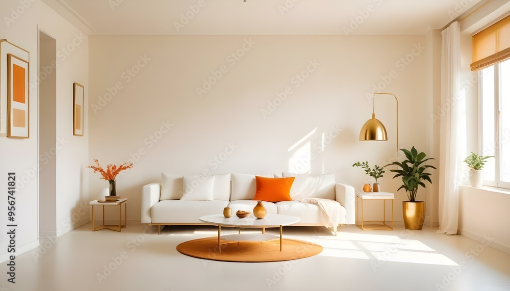 Fototapeta premium Photo interior modern design room 3d illustration