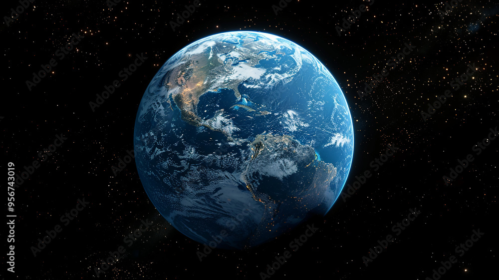 Planet Earth on a black background Planet Earth on a black background