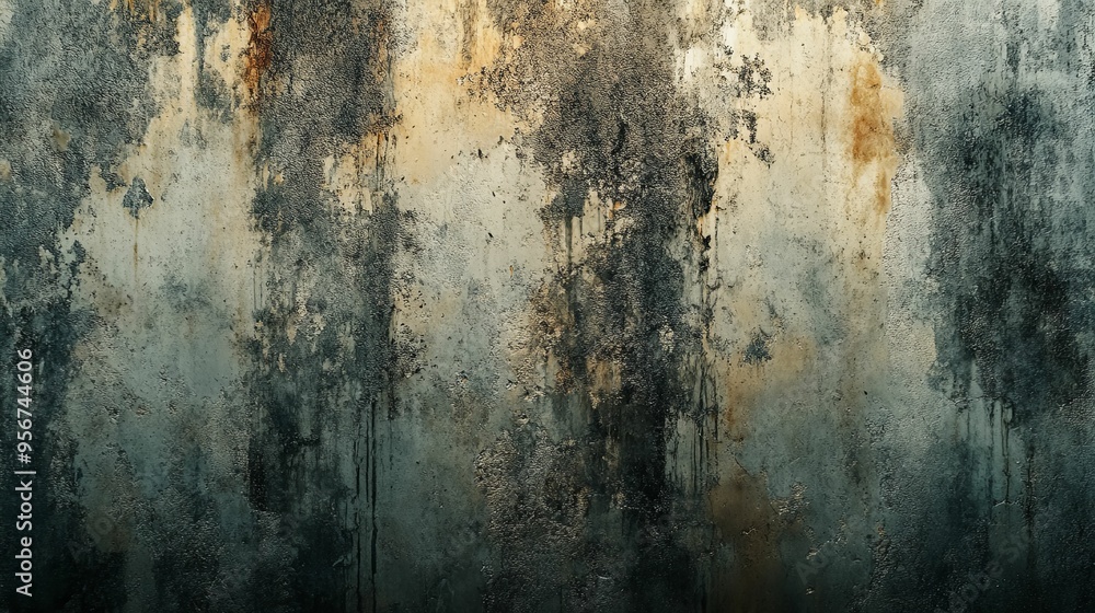 Weathered Concrete Wall with Patches of Yellow and Orange Paint Weathered Concrete Wall with Patches of Yellow and Orange Paint