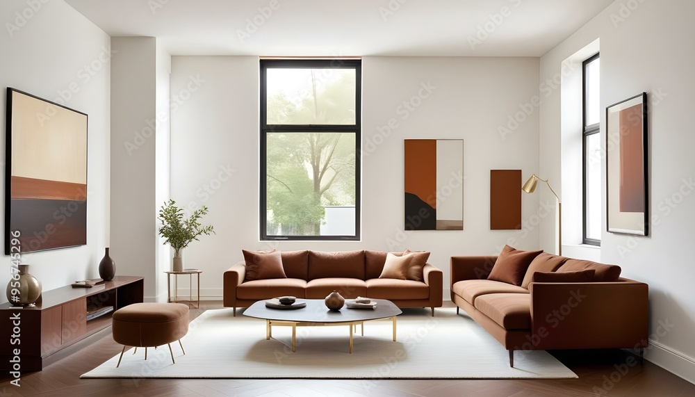 Photo interior modern design room 3d illustration Photo interior modern design room 3d illustration