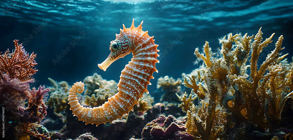 Seahorse in Coral Reef Seahorse in Coral Reef