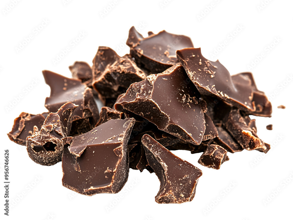 a pile of chocolate chunks a pile of chocolate chunks