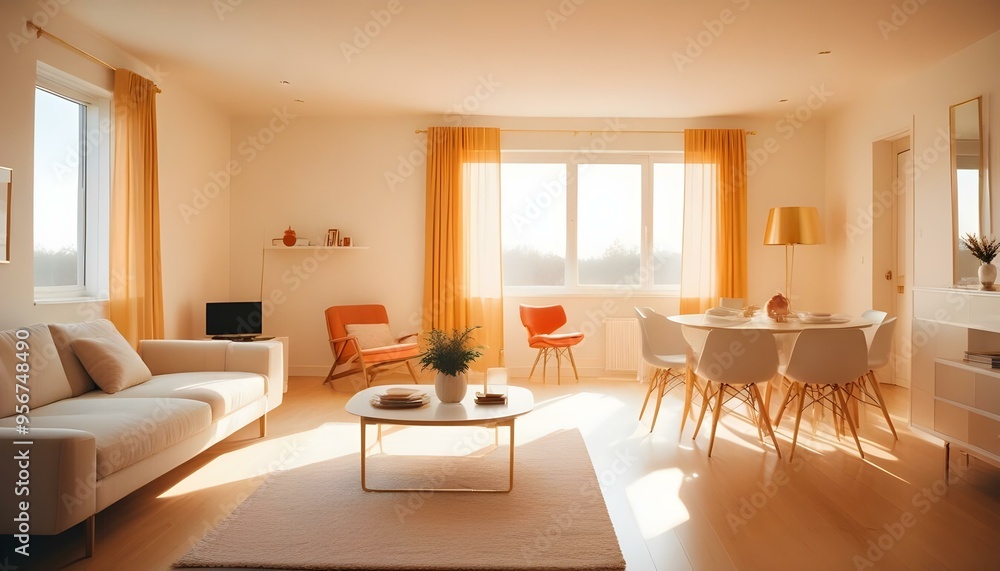Photo interior modern design room 3d illustration Photo interior modern design room 3d illustration