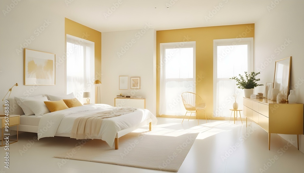 Fototapeta premium Photo interior modern design room 3d illustration