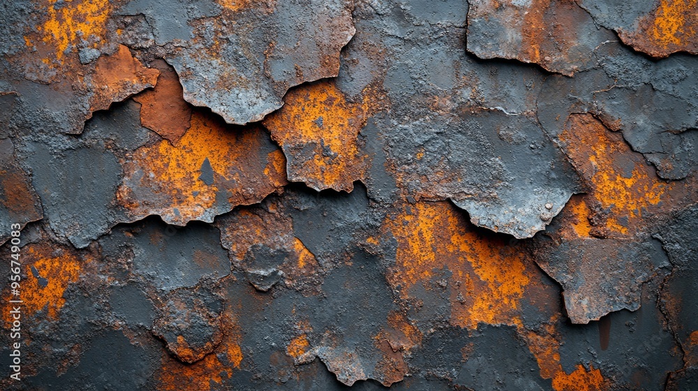 Rusted Metal Surface with Flaking Paint Rusted Metal Surface with Flaking Paint