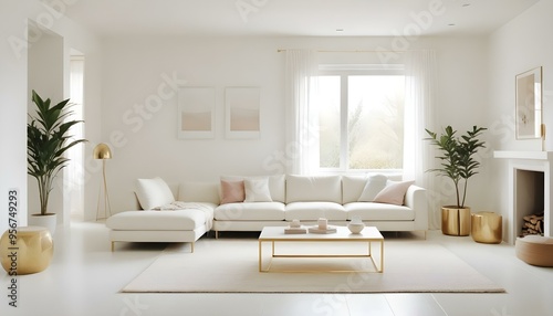 Photo interior modern design room 3d illustration